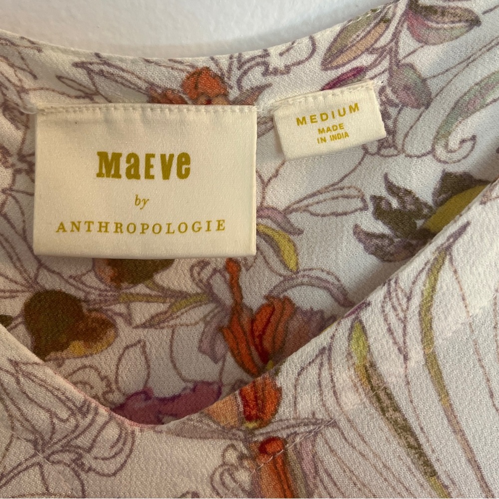 Maeve Multicolor‎ Floral Blouse, Anthropologie, Medium - Picture 2 of 5